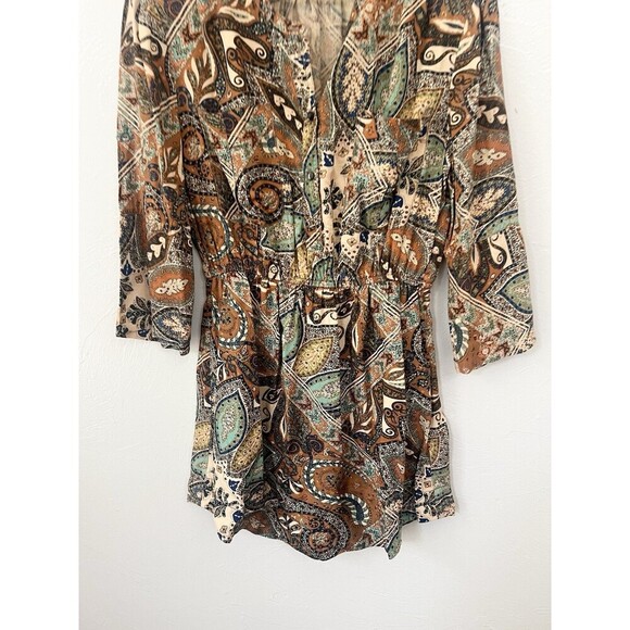 ANTHROPOLOGIE by HOLDING HORSES Paisley Palette Shirtdress DRESS 10 Top Large - Picture 3 of 11